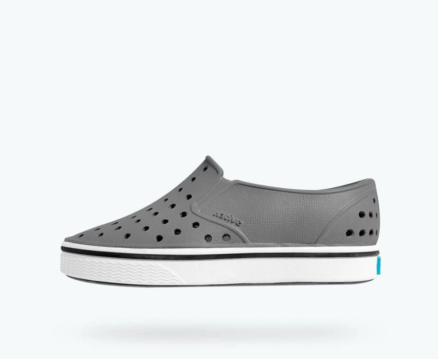 Native Shoes Miles Child Girls' Sneakers in Dublin Grey/Shell White - Lightweight & Comfortable