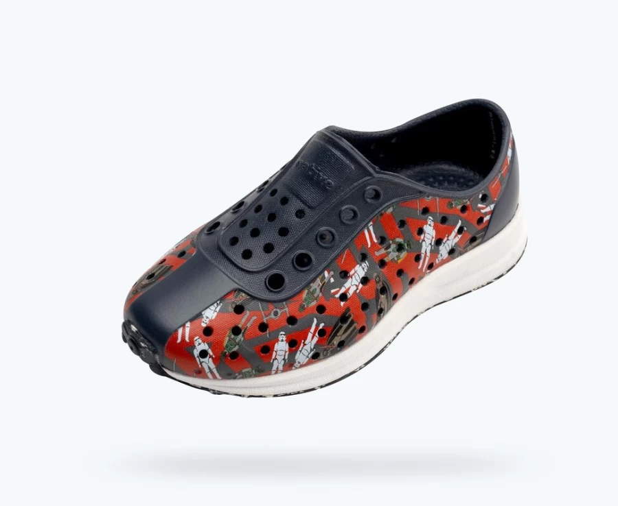 Native Robbie Sugarlite Star Wars Print Girls Shoes - Darknite Grey, Shell White, Darkside Block, Darknite Speckle Rubber