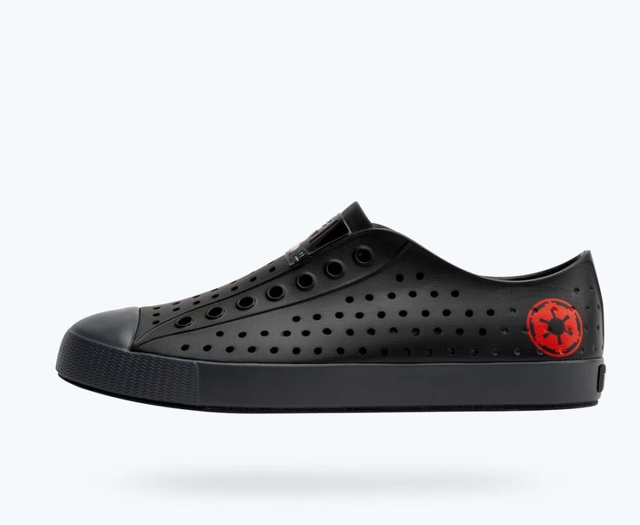 Native Shoes Women's Jefferson Star Wars Print Sneakers in Jiffy Black/Gravity Grey/Darth Vader Design