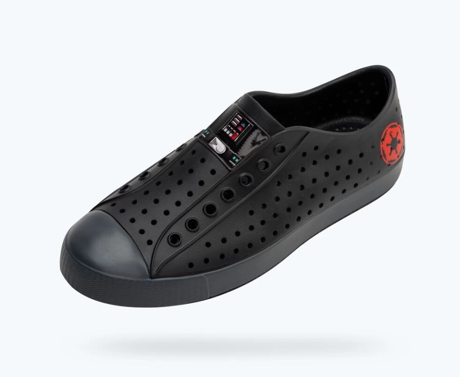 Native Shoes Women's Jefferson Star Wars Print Sneakers in Jiffy Black/Gravity Grey/Darth Vader Design