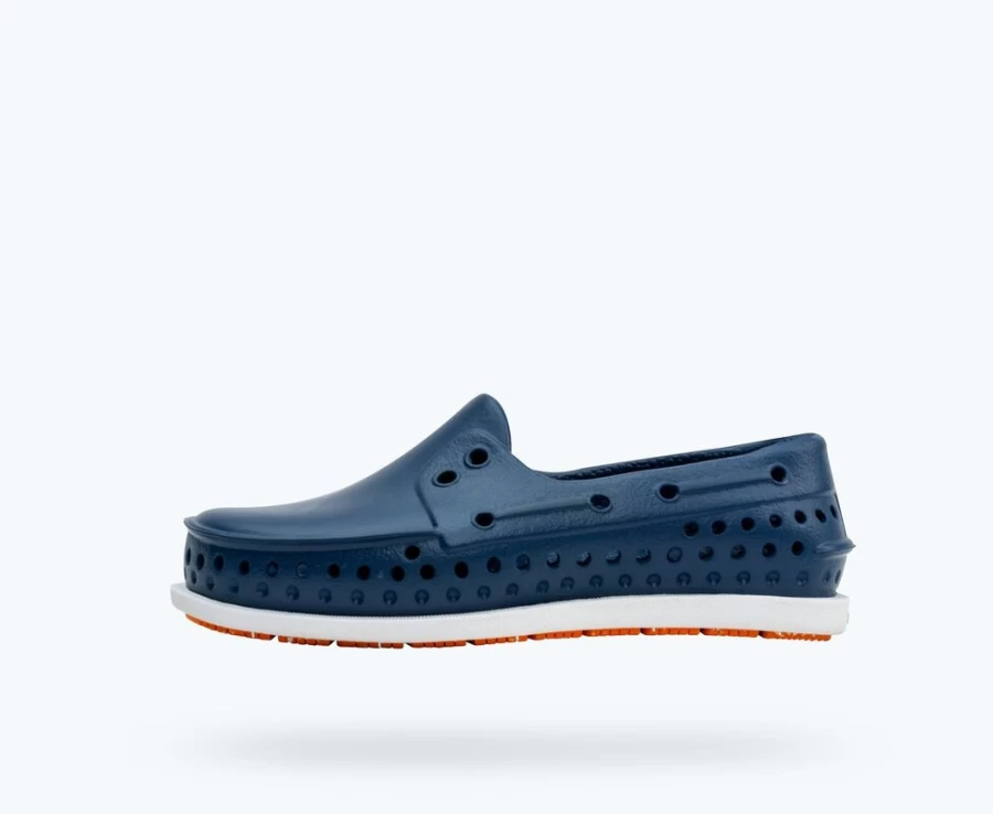 Native Shoes Howard Sugarlite Child Girls' Sneakers in Frontier Blue/Shell White/Foxtail Speckle Rubber