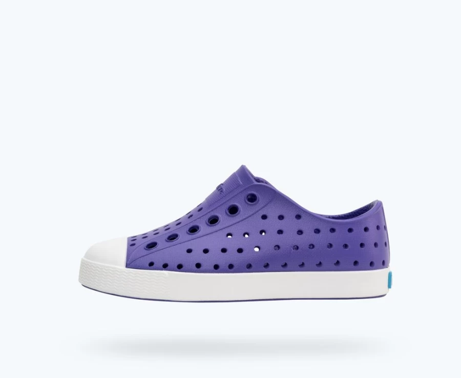 Native Shoes Jefferson Child Ultra Violet/Shell White Girls' Lightweight Sneakers