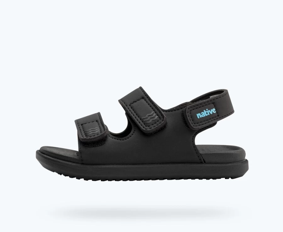 Native Shoes Frankie Sugarlite Child Sneakers for Girls in Jiffy Black