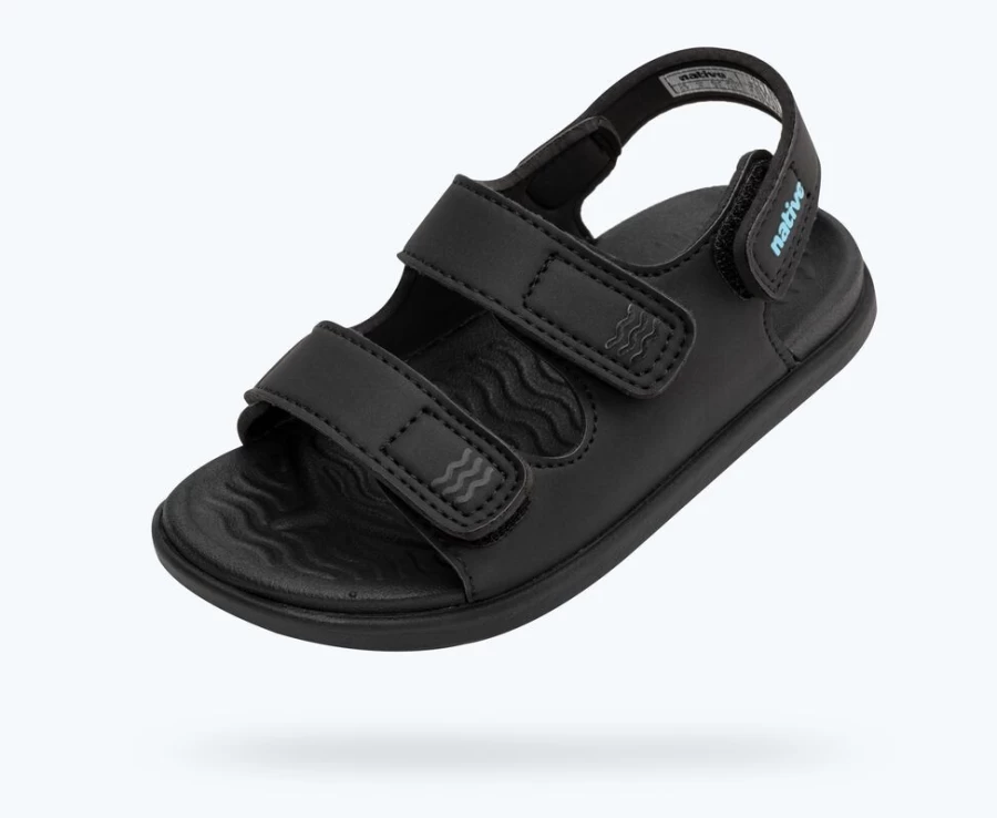 Native Shoes Frankie Sugarlite Child Sneakers for Girls in Jiffy Black