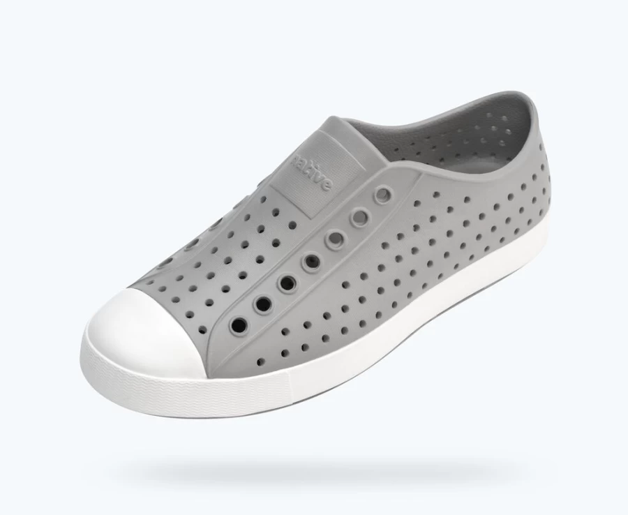 Native Shoes Jefferson Women's Sneakers in Pigeon Grey & Shell White