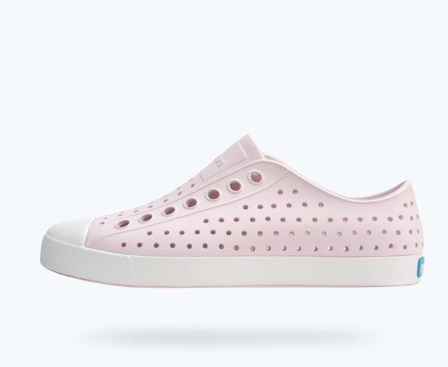 Native Shoes Jefferson Women's Casual Sneakers in Milk Pink & Shell White