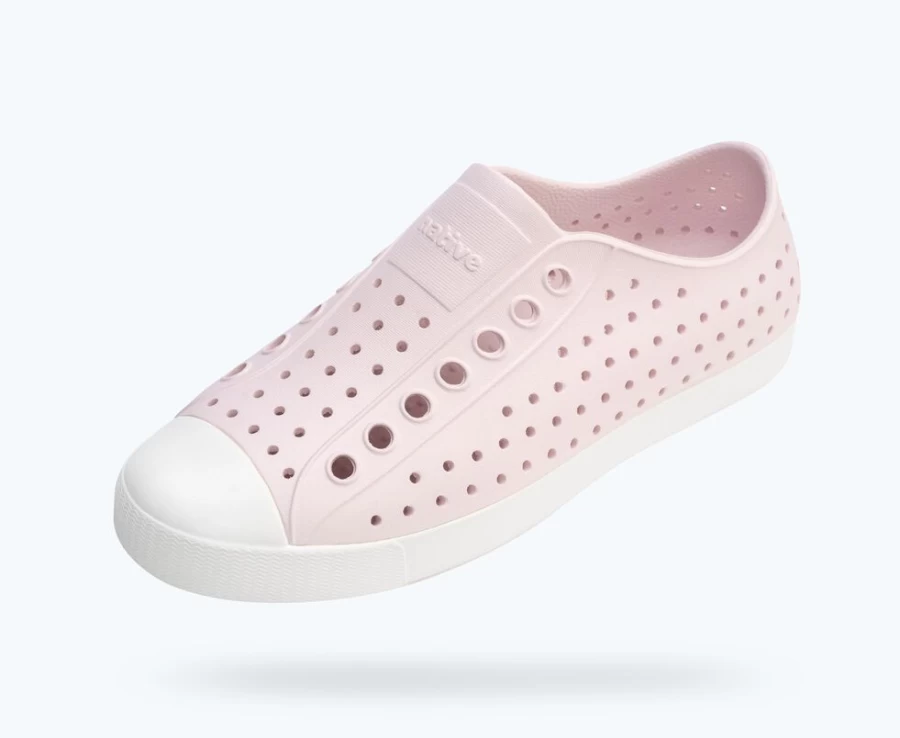 Native Shoes Jefferson Women's Casual Sneakers in Milk Pink & Shell White