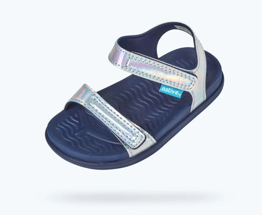 Native Shoes Charley Hologram Girls Sneakers in Hologram/Regatta Blue