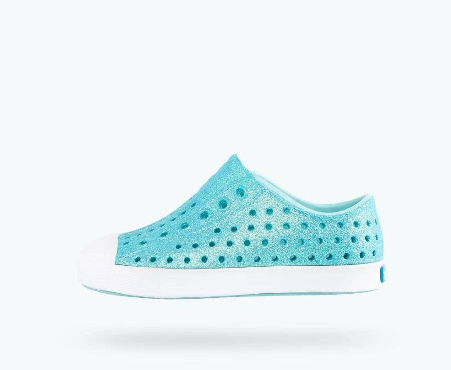 Native Shoes Jefferson Bling Child Boys Piedmont Bling/Shell White Sneakers
