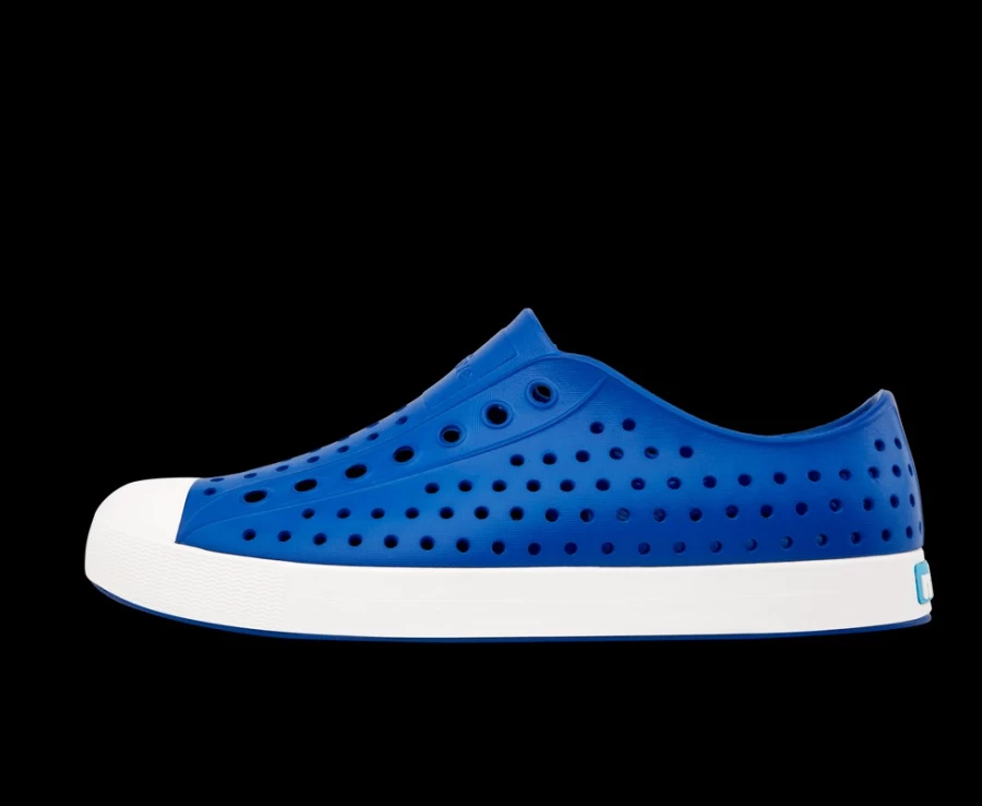"Native Shoes Jefferson Women's Sneakers in Victoria Blue/Shell White"