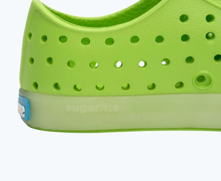 Native Shoes Jefferson Sugarlite Glow Snap Green/Glow Girls' Lightweight Sneakers