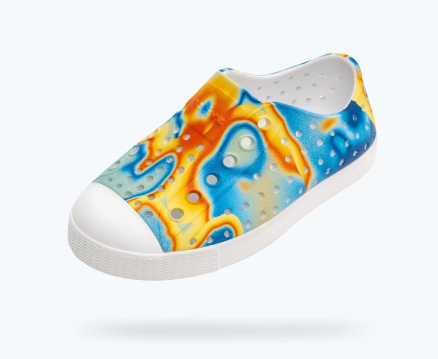 Native Shoes Jefferson Sugarlite Print Shell White Laflame Thermal Girls' Sneakers