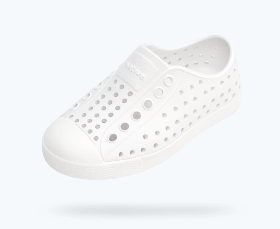 Native Shoes Jefferson Child Girls Shell White/Shell White Lightweight Sneakers