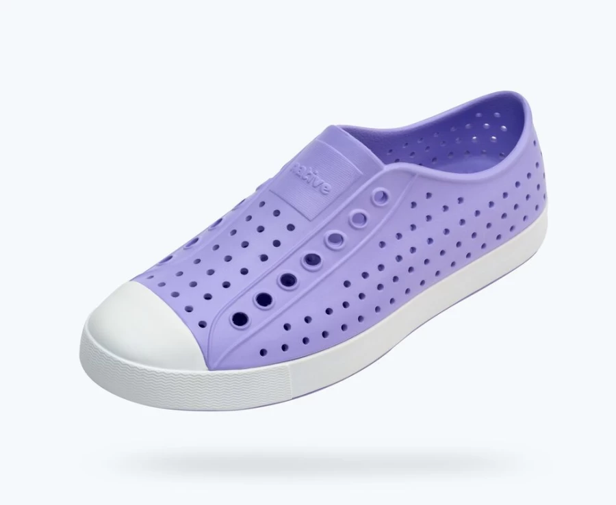 Native Shoes Jefferson Women's Sneakers in Healing Purple & Shell White