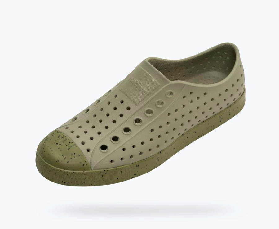 Native Shoes Jefferson Bloom Women's Sneakers in Elm Green, Iguana Green & Jiffy Speckles