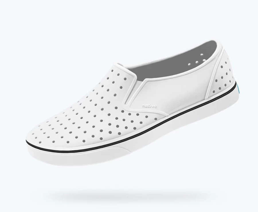 Native Shoes Women's Miles Sneakers in Shell White | Lightweight Comfortable Slip-Ons