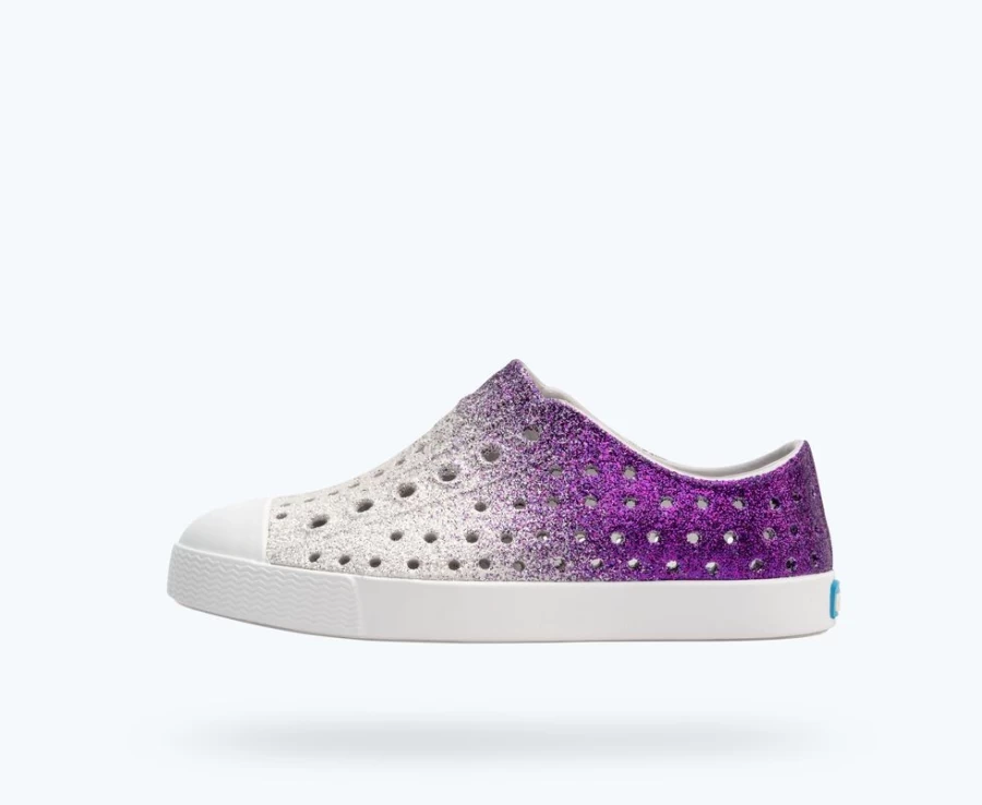 Native Shoes Jefferson Bling Starfish Frost Bling/Shell White Girls' Sneakers