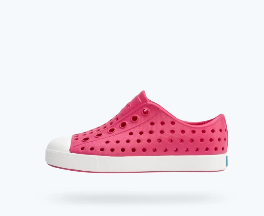 Native Shoes Jefferson Child Girls Hollywood Pink/Shell White Lightweight Sneakers
