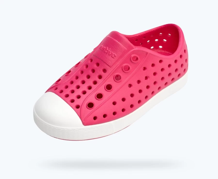 Native Shoes Jefferson Child Girls Hollywood Pink/Shell White Lightweight Sneakers