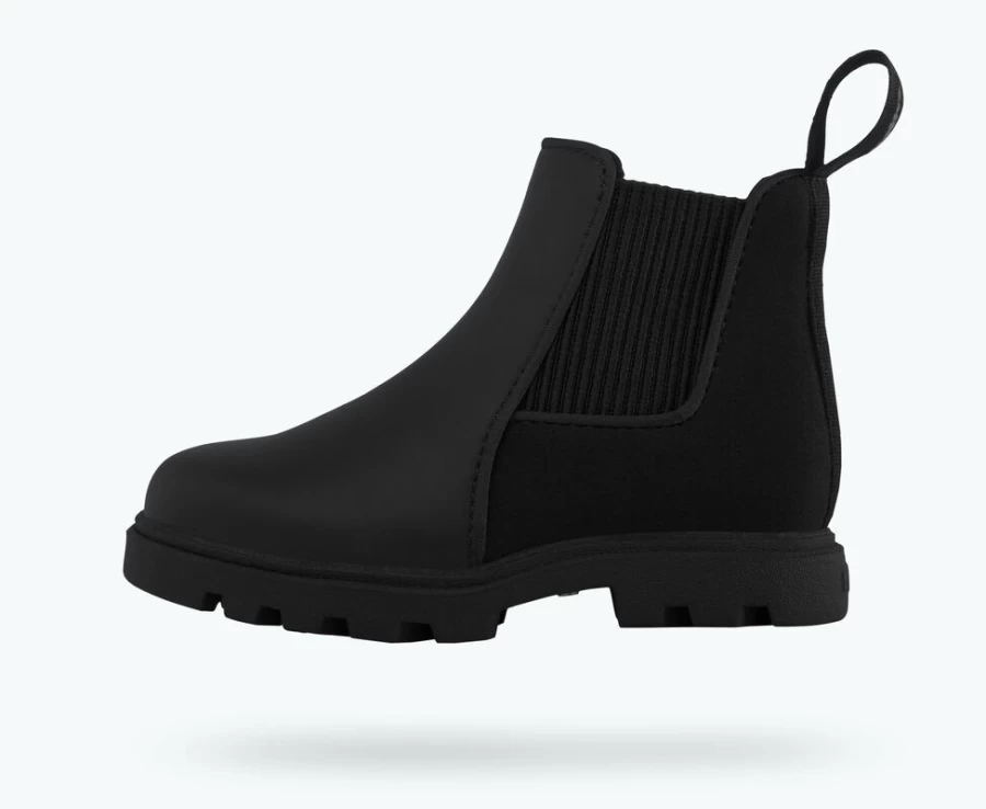Native Shoes Kensington Treklite Sneakers for Girls - Jiffy Black Lightweight Comfortable Kids Shoes