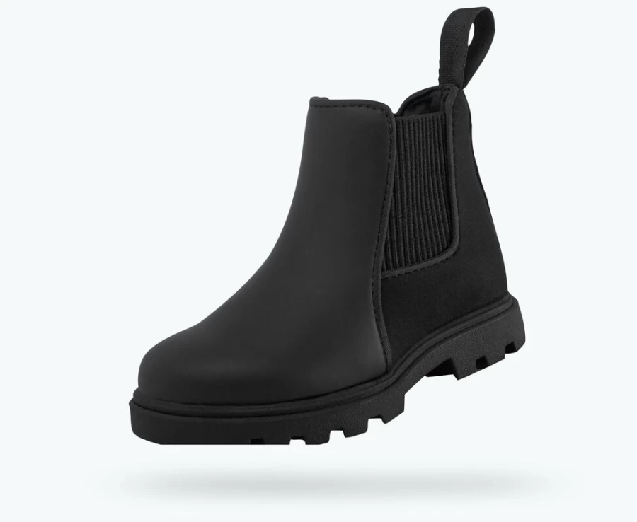 Native Shoes Kensington Treklite Sneakers for Girls - Jiffy Black Lightweight Comfortable Kids Shoes