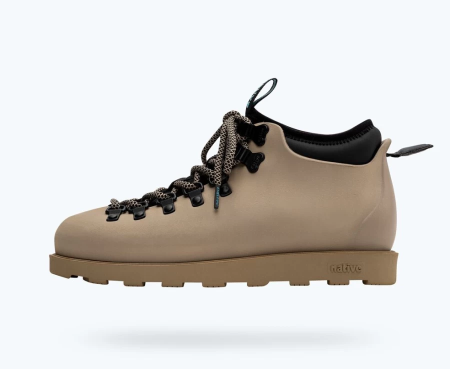 Native Shoes Women's Fitzsimmons Citylite Bloom Sneakers in Flax Tan/Jiffy Black