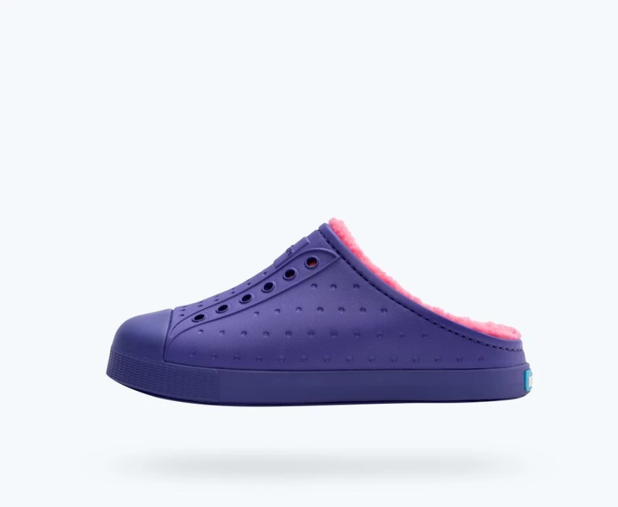 Native Shoes Jefferson Cozy Sugarlite Big Kid Girls Ultra Violet Dazzle Pink Lightweight Sneakers