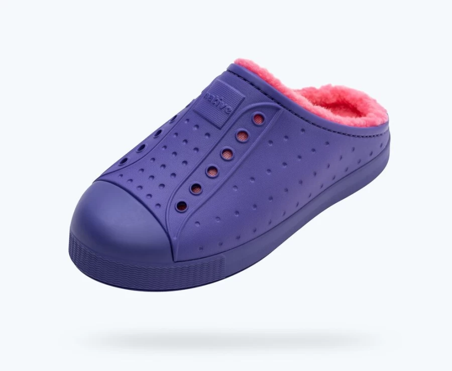 Native Shoes Jefferson Cozy Sugarlite Big Kid Girls Ultra Violet Dazzle Pink Lightweight Sneakers