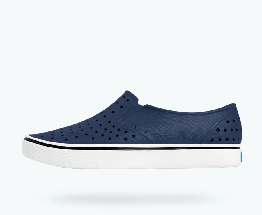 "Native Shoes Women's Miles Sneakers in Regatta Blue & Shell White | Lightweight & Comfortable"