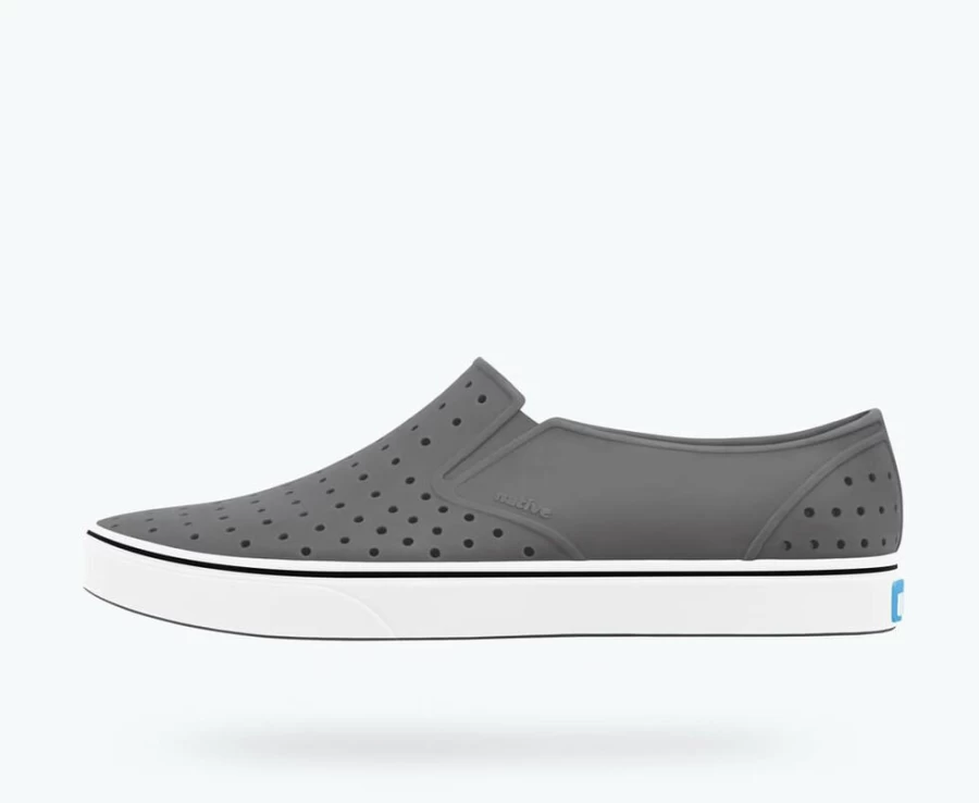 Native Shoes Miles Men's Sneakers in Dublin Grey/Shell White - Lightweight Comfortable Walking Shoes