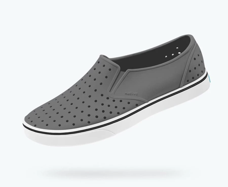 Native Shoes Miles Men's Sneakers in Dublin Grey/Shell White - Lightweight Comfortable Walking Shoes