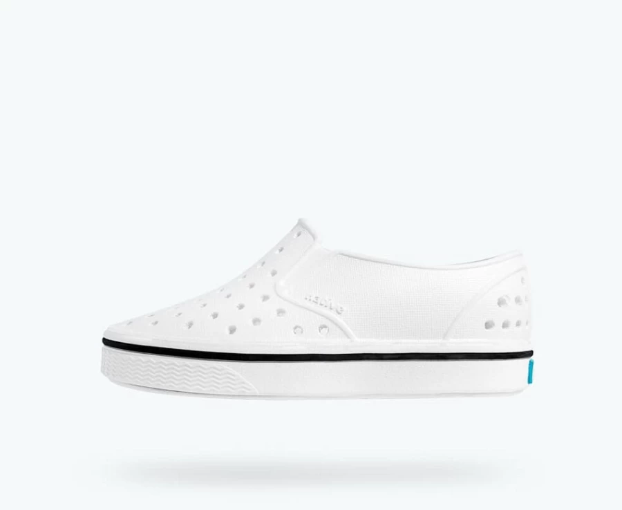 Native Shoes Miles Child Girls Sneakers in Shell White | Lightweight & Comfortable