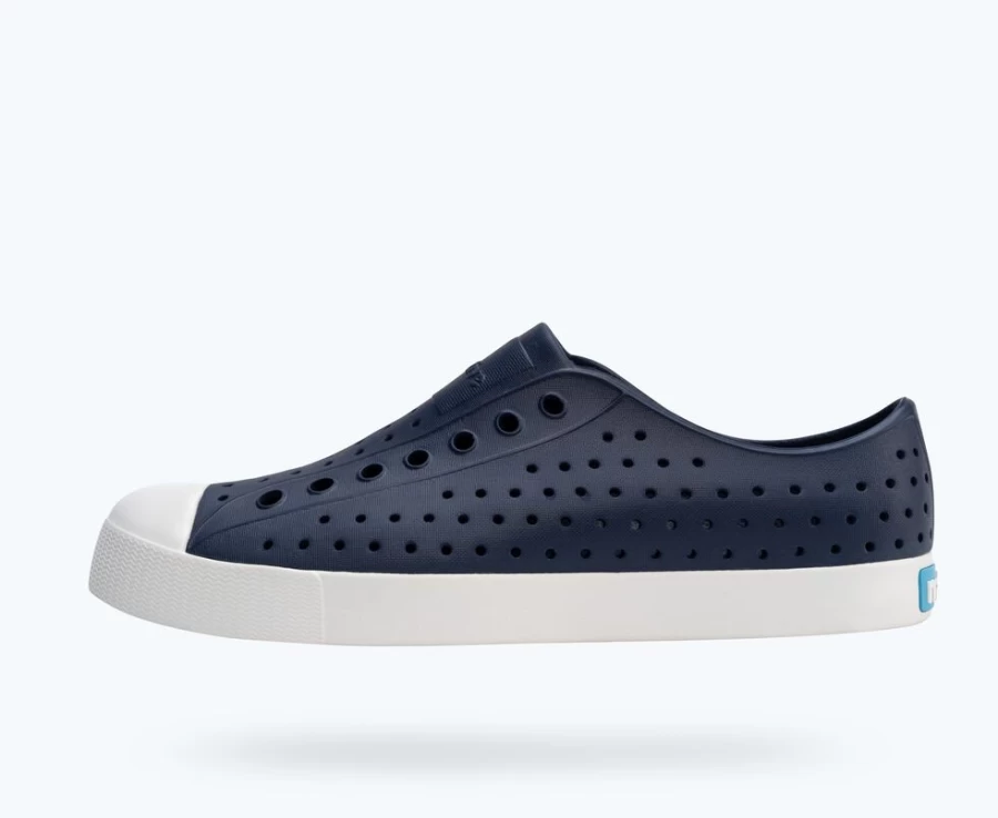 "Native Jefferson Women's Shoes in Regatta Blue & Shell White | Lightweight & Comfortable"