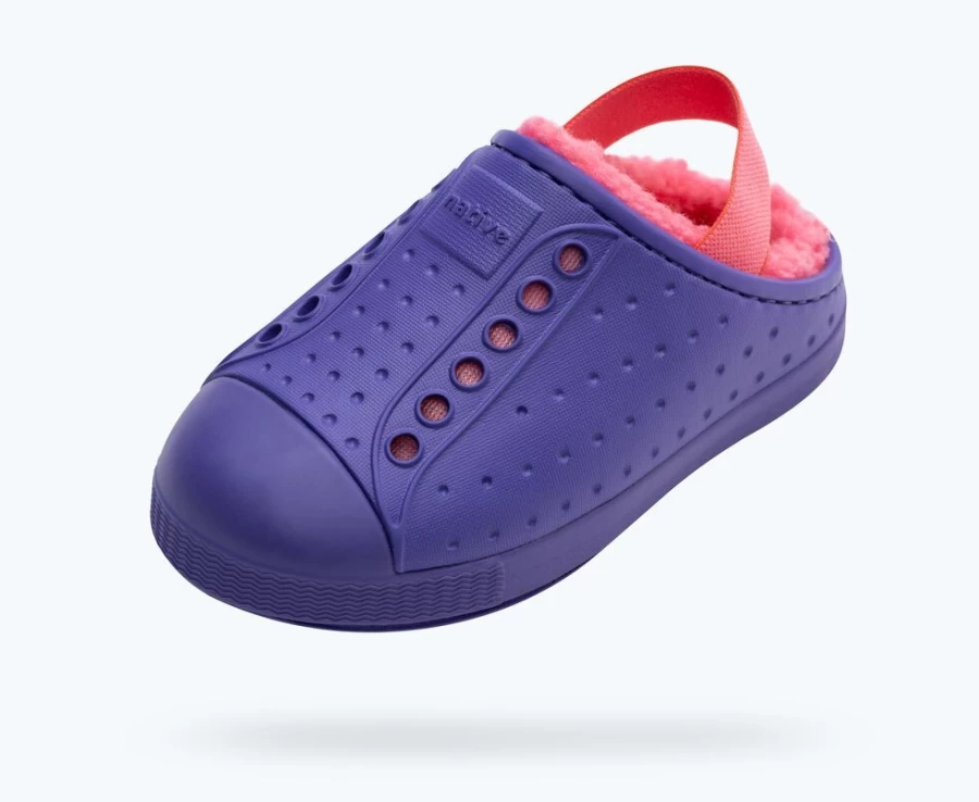 Native Shoes Jefferson Cozy Sugarlite Ultra Violet & Dazzle Pink Girls' Lightweight Sneakers
