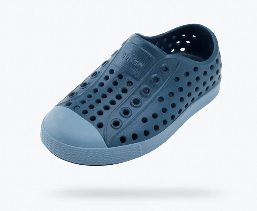 Native Shoes Jefferson Child Girls' Sneakers in Challenger Blue/Still Blue