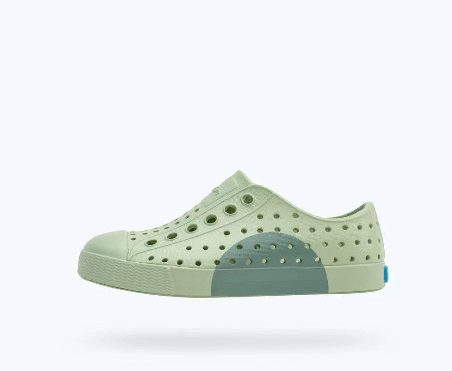 Native Shoes Jefferson Block Child Girls Tea Green Loch Green Sneakers