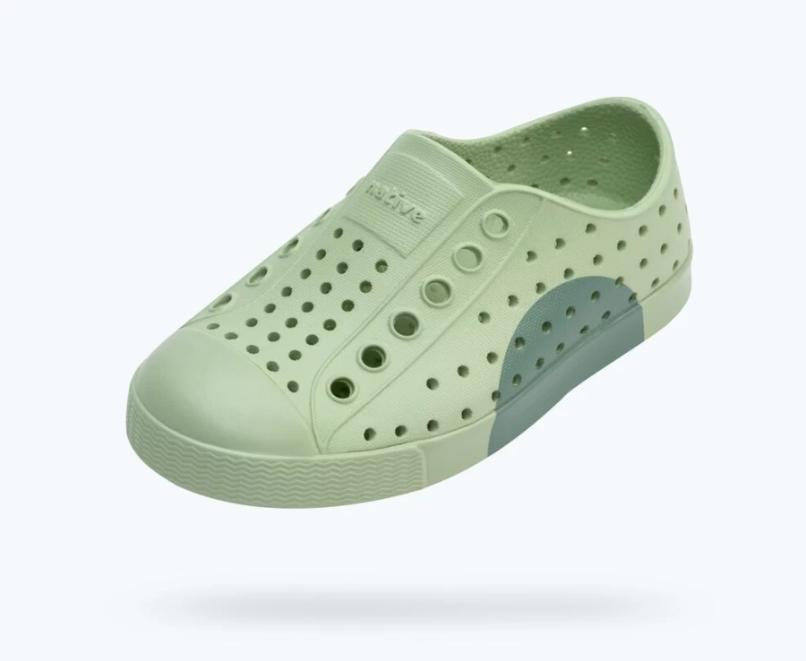 Native Shoes Jefferson Block Child Girls Tea Green Loch Green Sneakers