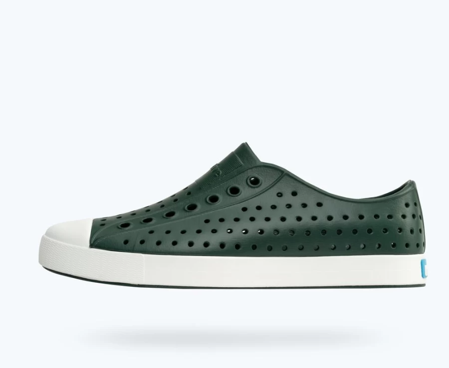 Native Shoes Jefferson Womens Spooky Green/Shell White Eco-Friendly Sneakers